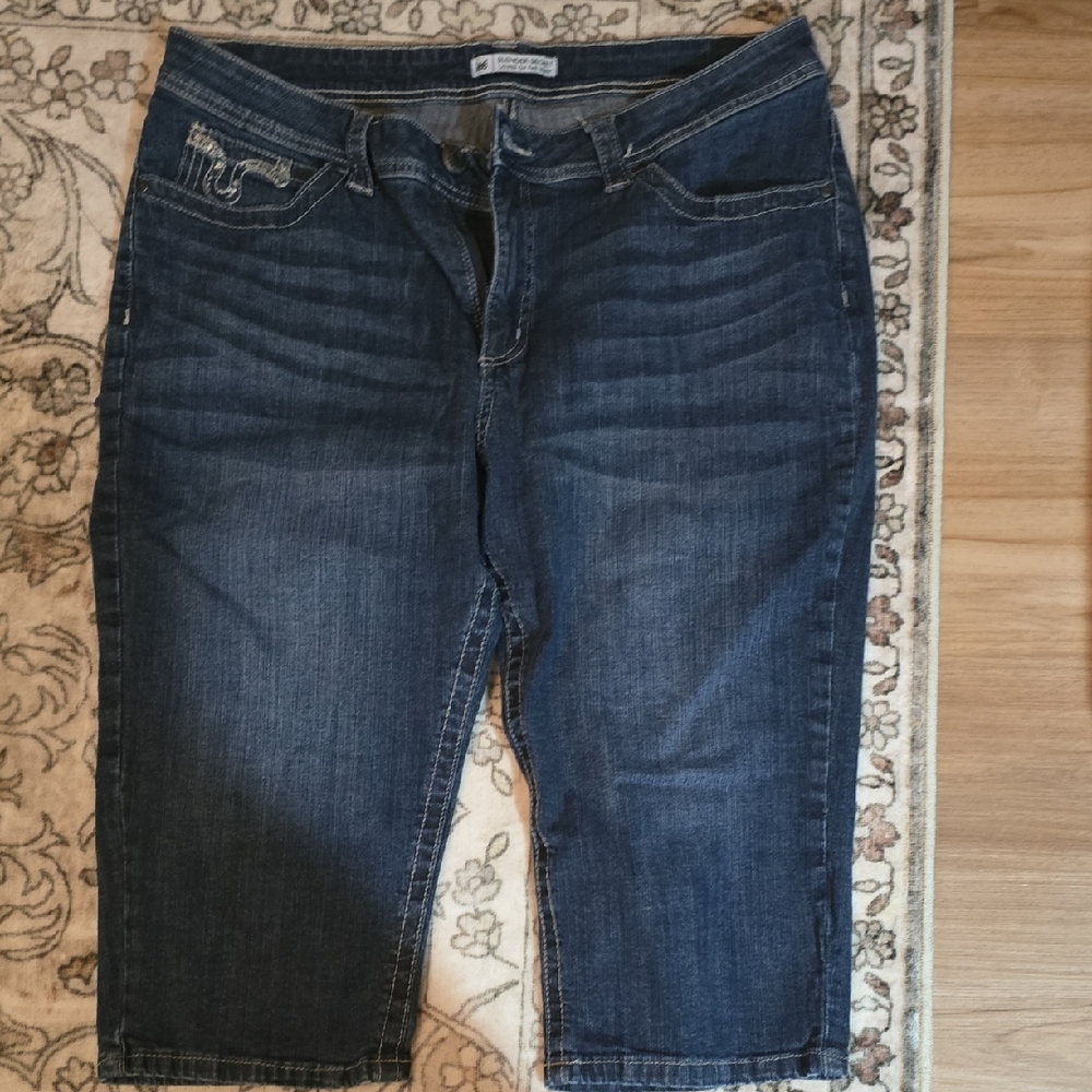 Lee Dark Blue Women’s Cropped Denim Capri Jeans